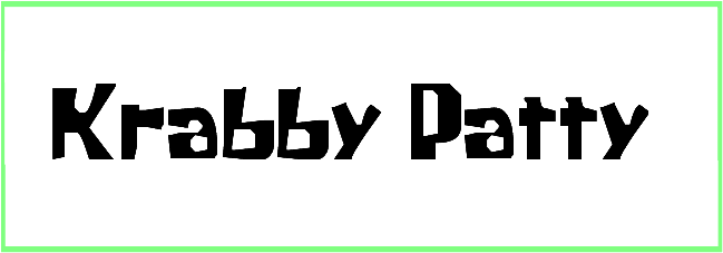 Krabby Patty Font free Download