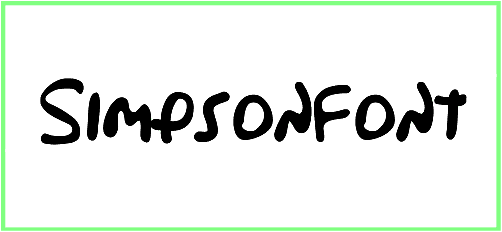 Simpson font free download