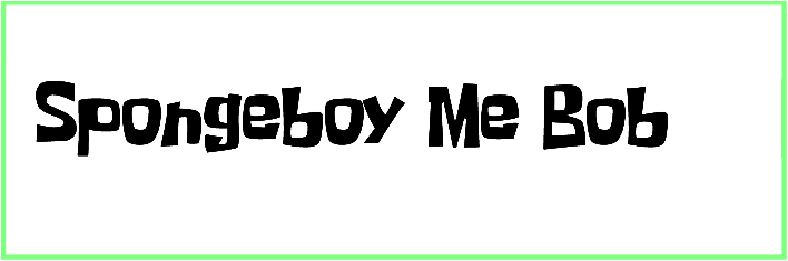 Spongeboy Me Bob Font free Download