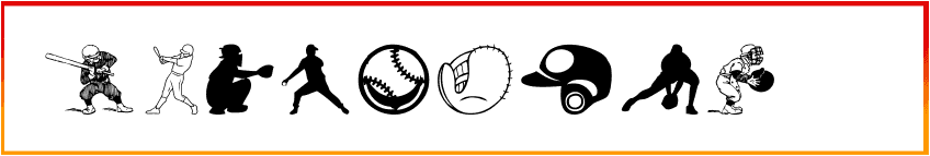 Baseball Icons Font free download