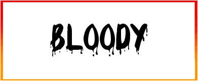 Bloody Font free Download