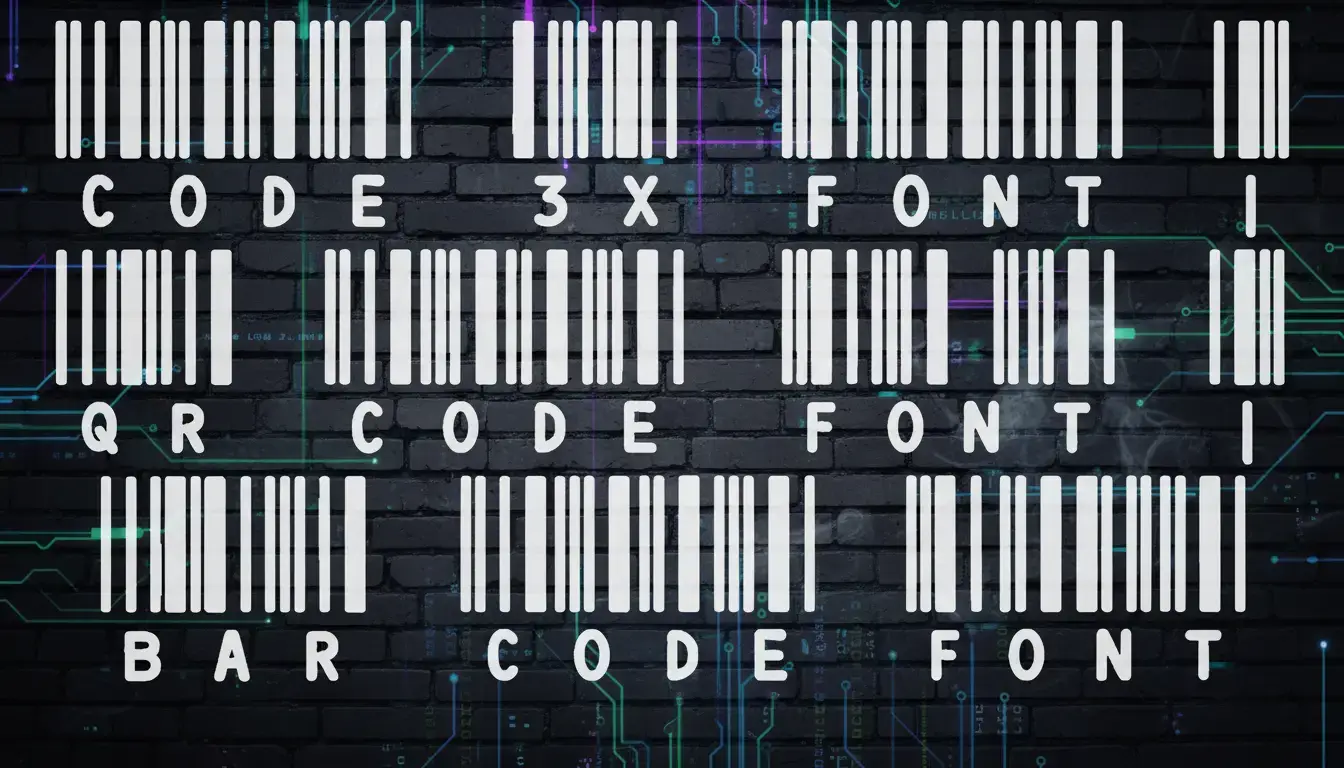 Code 3X Font  QR Code Font  Bar Code Font