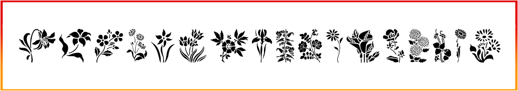 HFF Floral Stencil Font free Download