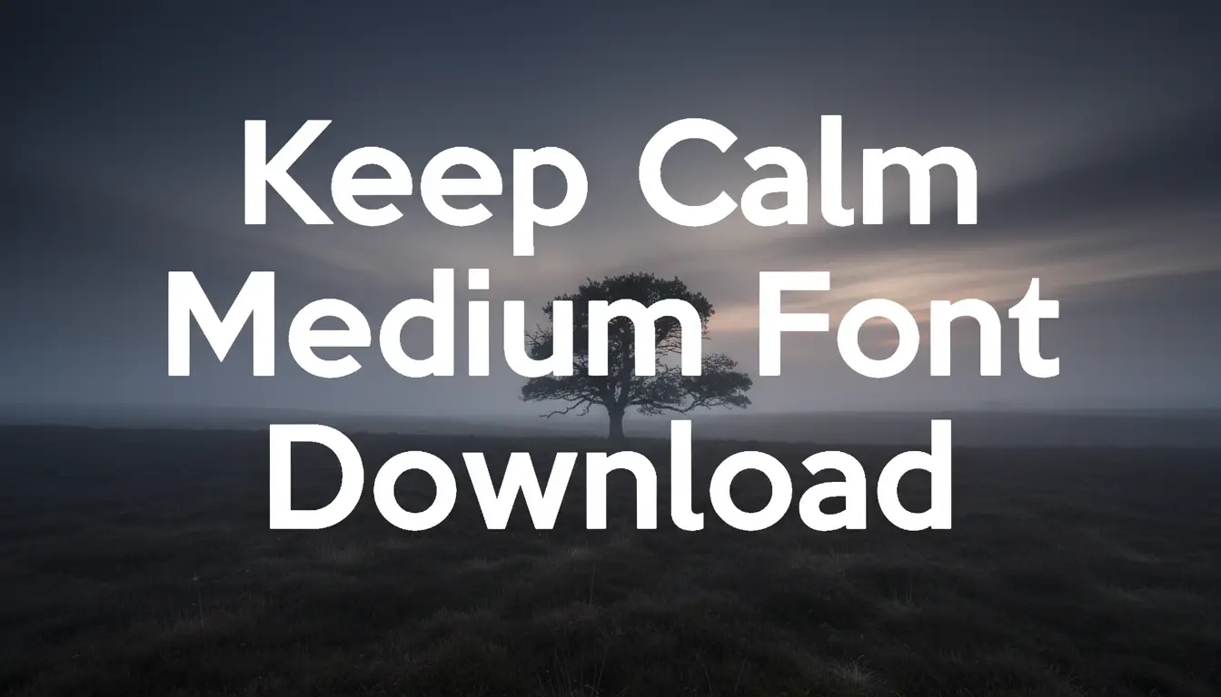 Keep Calm Medium Font Download
