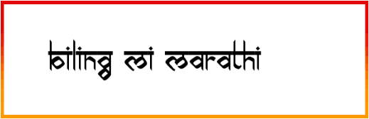 Biling Mi Marathi Font free download