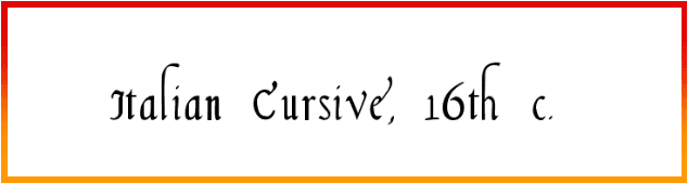 Italian Cursive 16th c Font free download