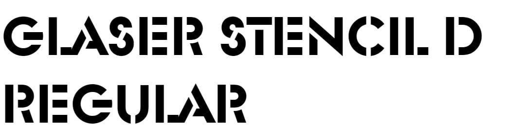 Glaser Stencil D Regular font free download