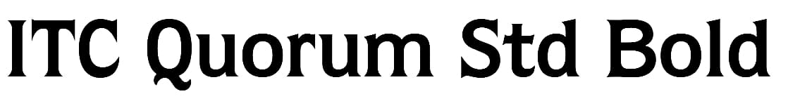 ITC Quorum Std Bold font free download
