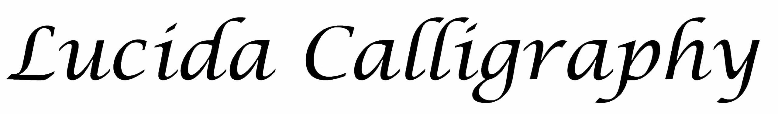 Lucida Calligraphy Font