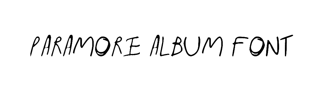 Paramore Album Font free download