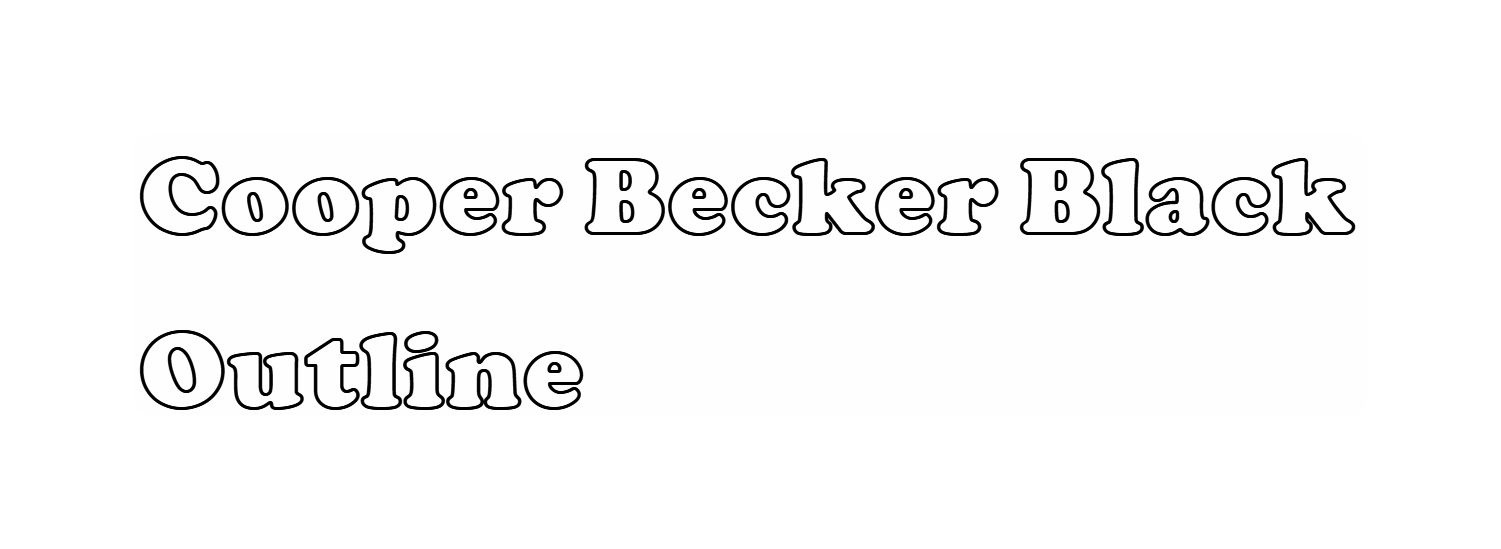 Cooper Becker Black Outline Font | DafontStyle