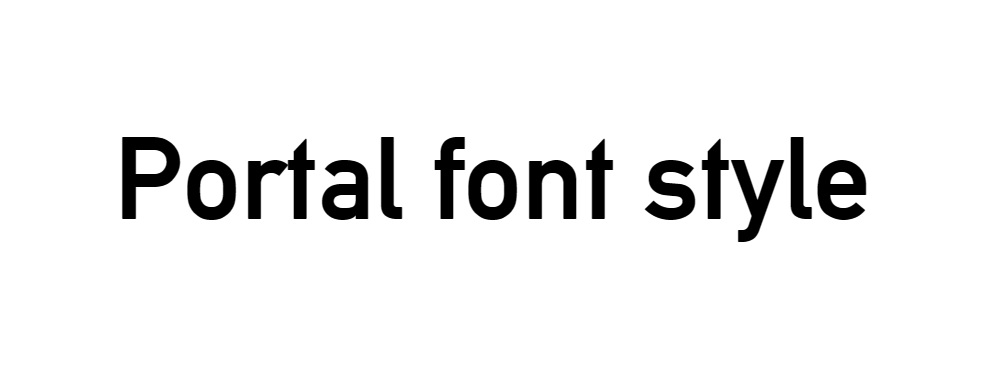 Portal Font Download, Free Font