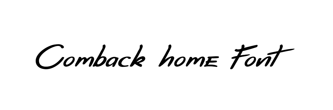 Comback home Font free download