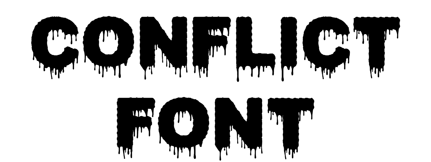 Typeface Conflict Examples Conflict font | DafontStyle
