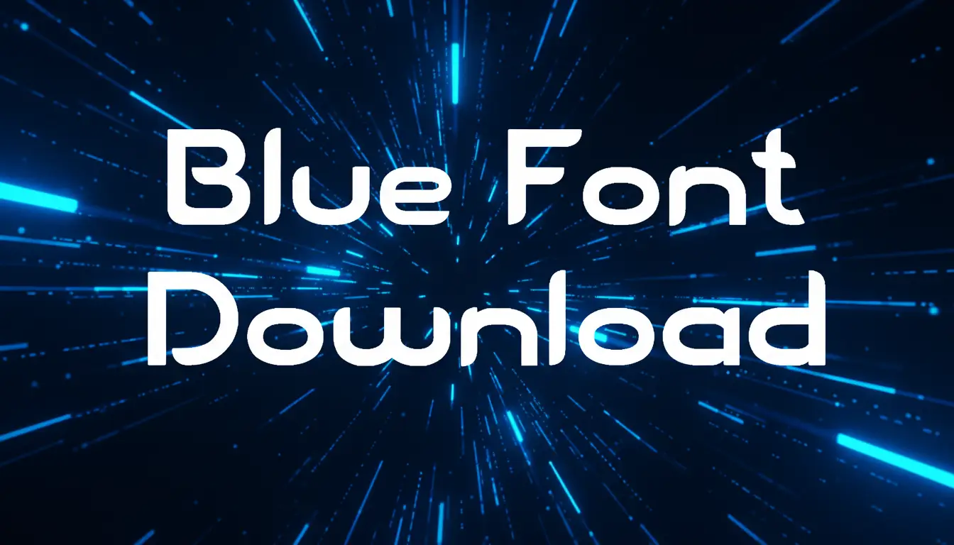Blue Font Download