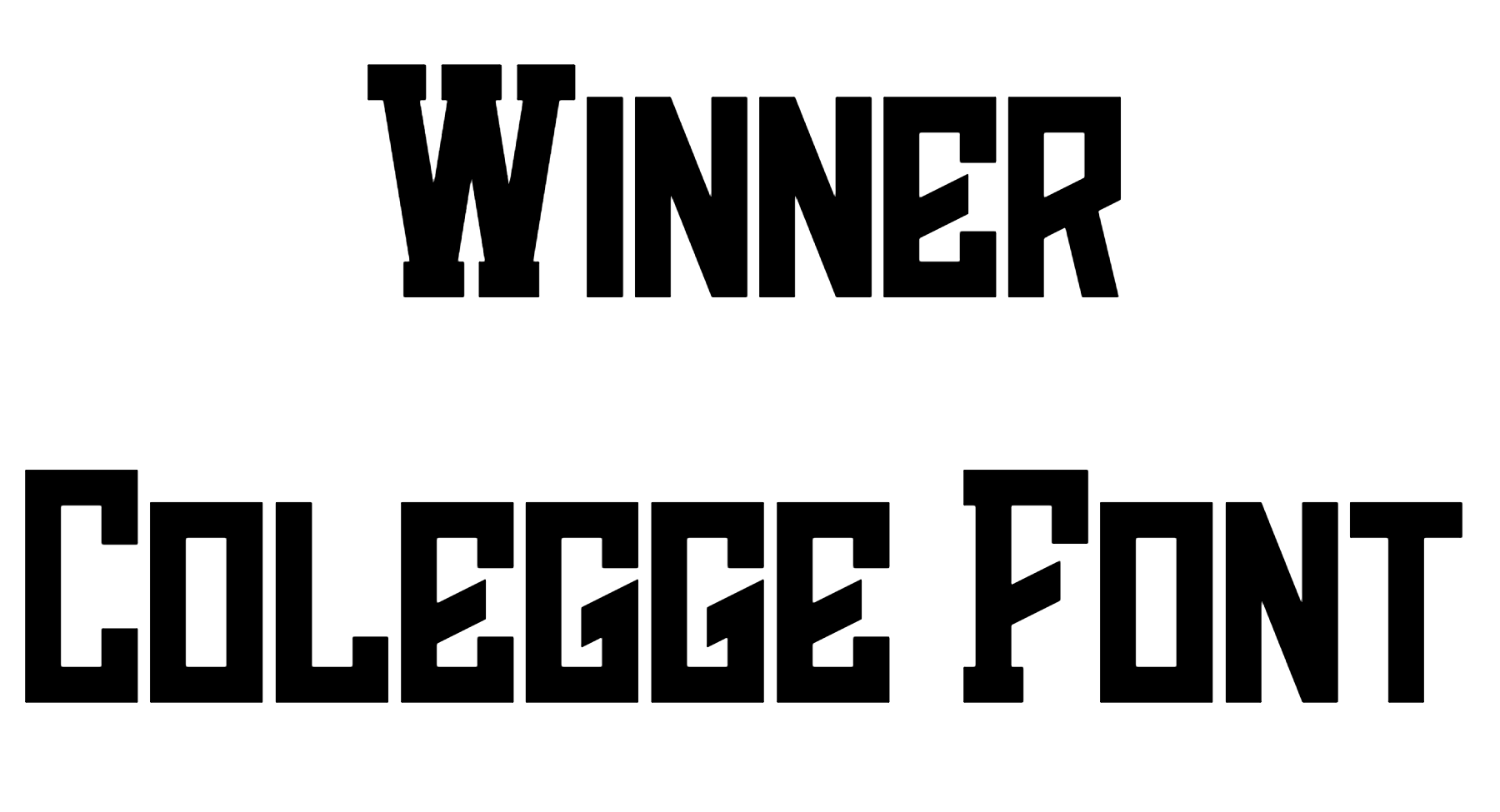 Winner Colegge Font download