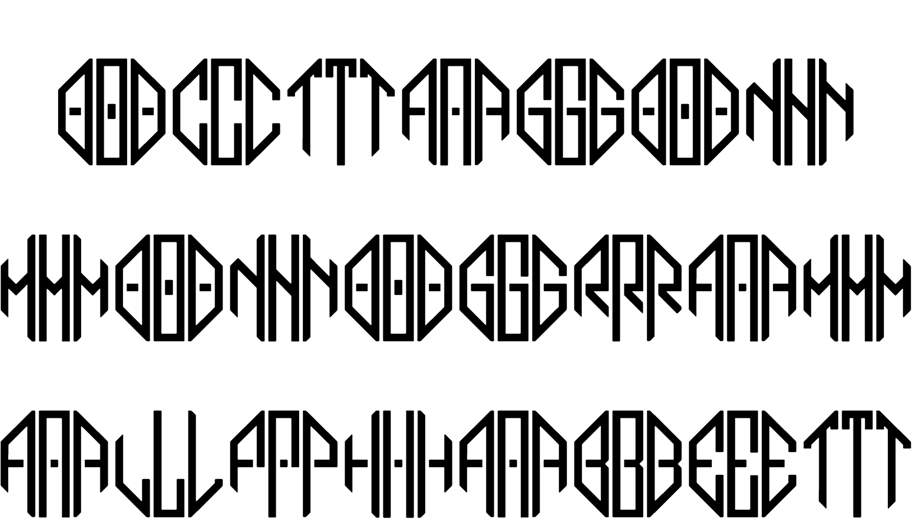 Octagonal Font Octagon Monogram Alphabet Font | DafontStyle