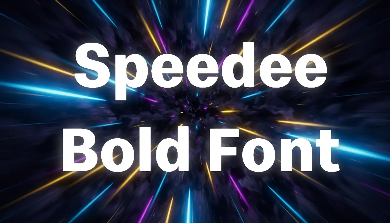 Speedee Bold Font