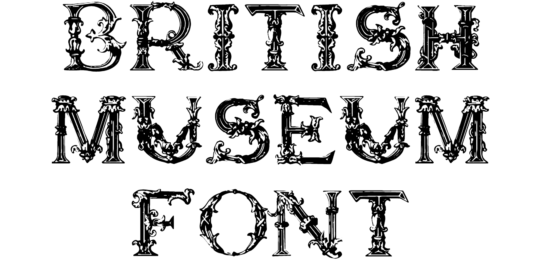 BRITISH MUSEUM FONT Download, #British Museum 1490
