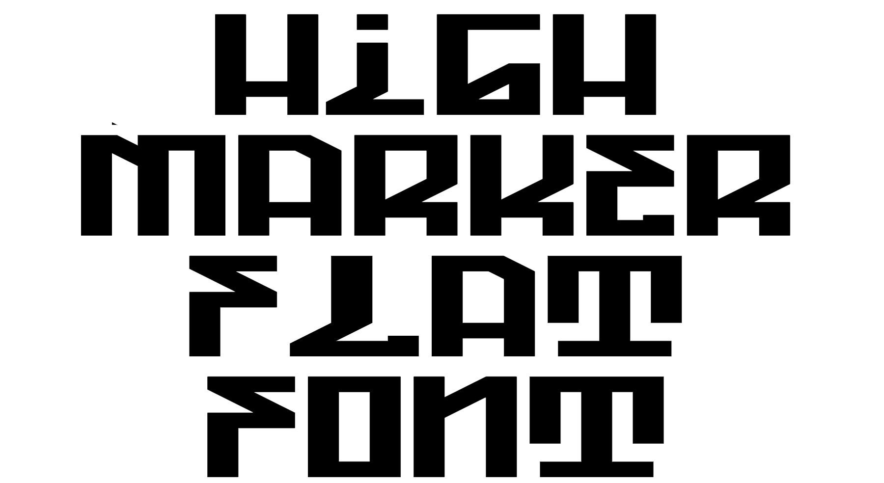 High Marker Flat Font Download