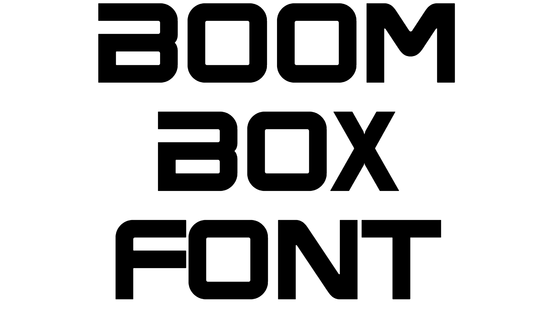 Boom Box Font | DafontStyle