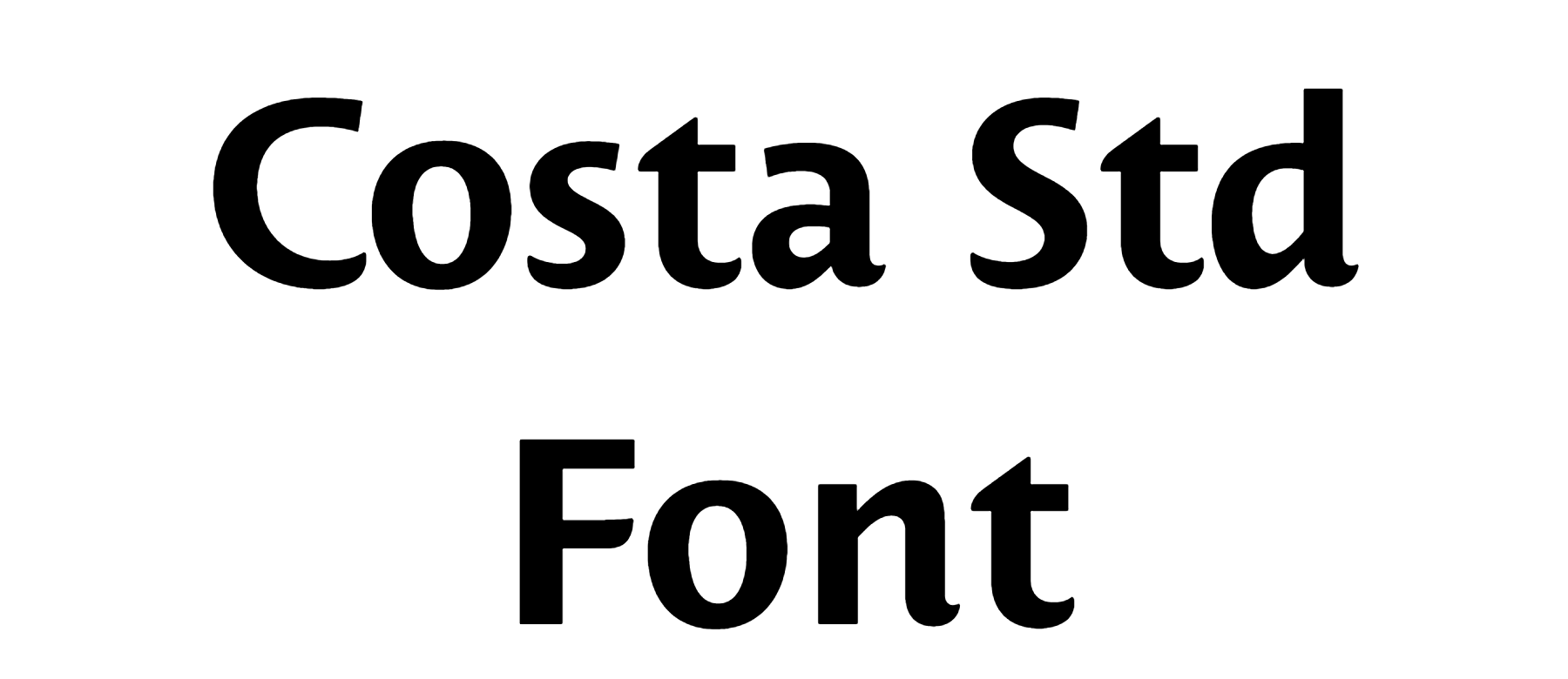 Costa Std Font Download