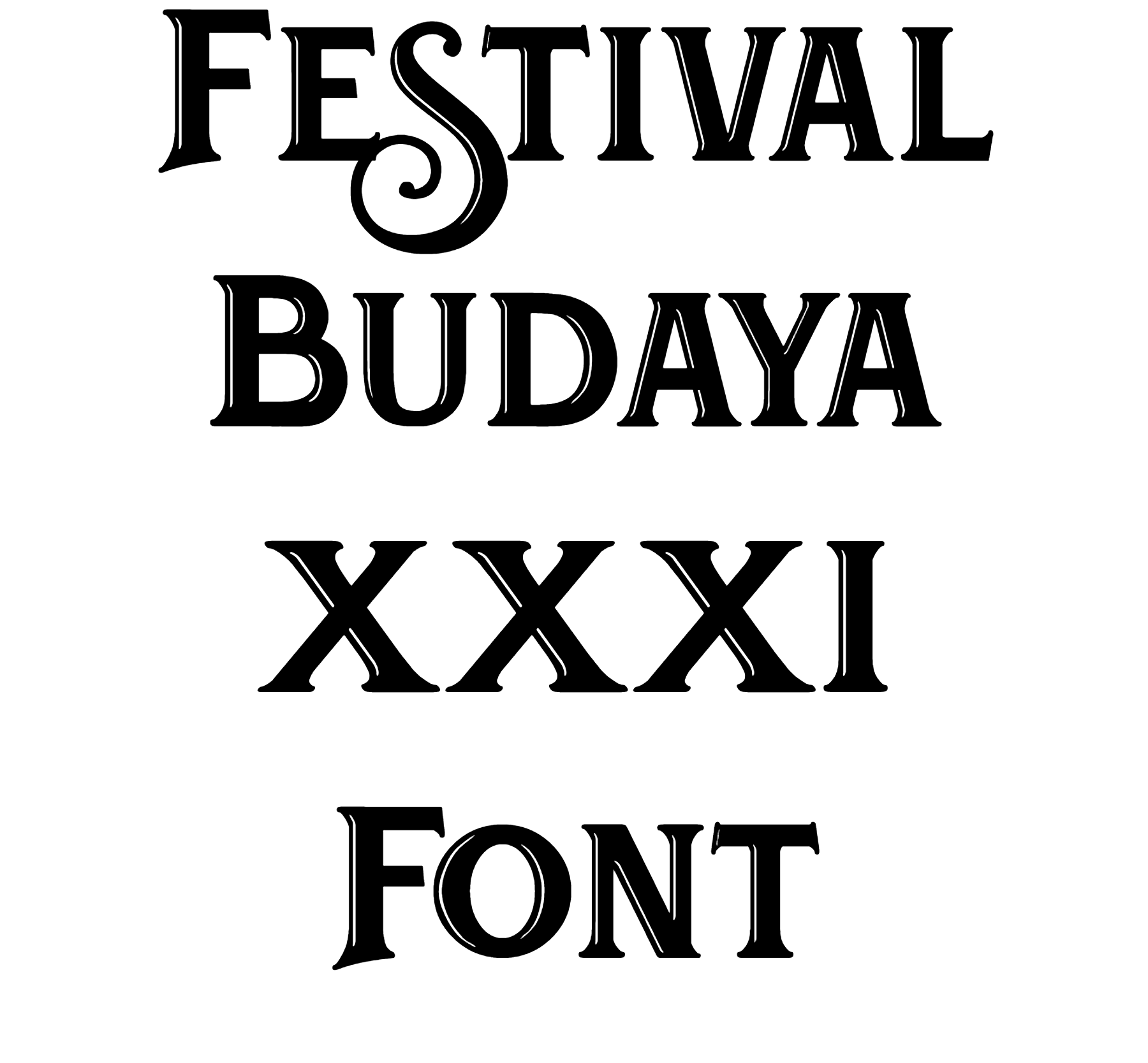 Festival Budaya XXXI Font Download