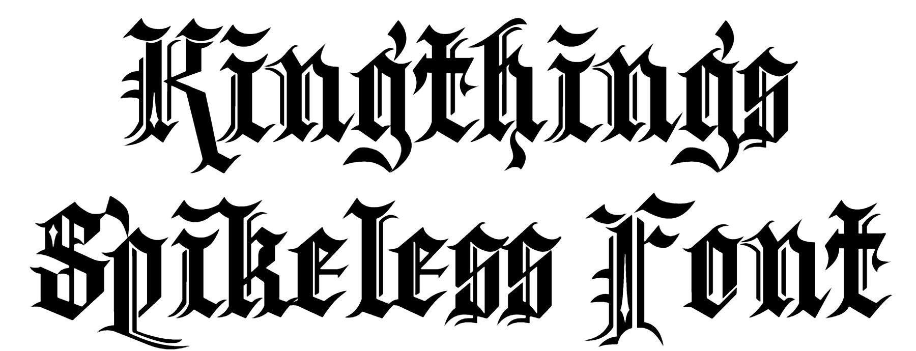 Kingthings Spikeless Font Download