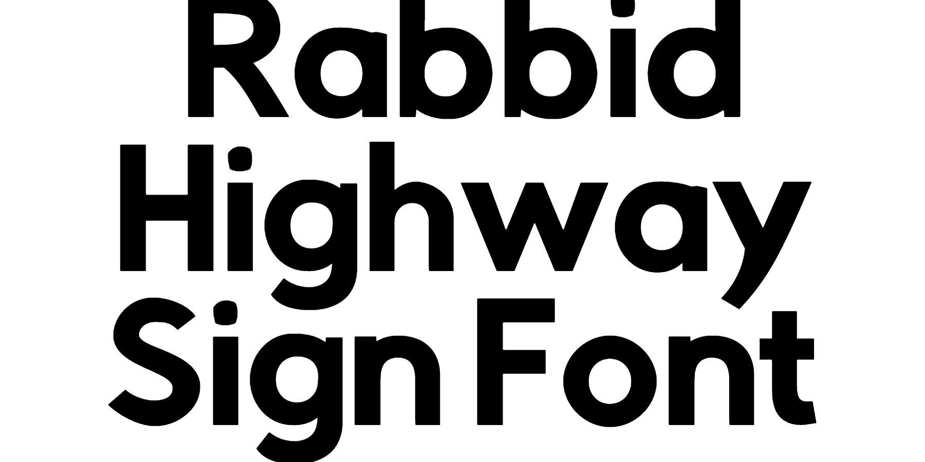 Rabbid Highway Sign Font Download