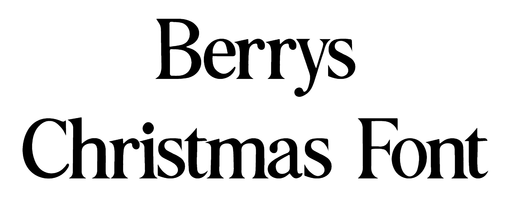 Berrys Christmas Font free download