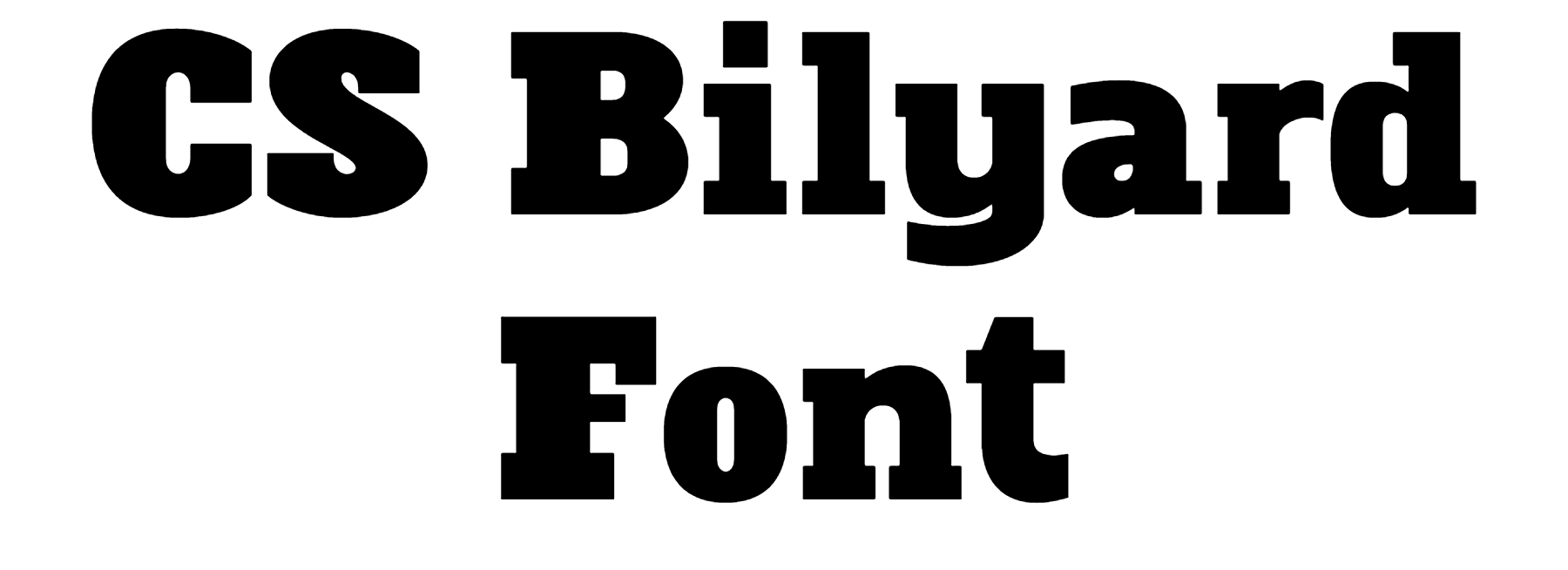 CS Bilyard Font Download