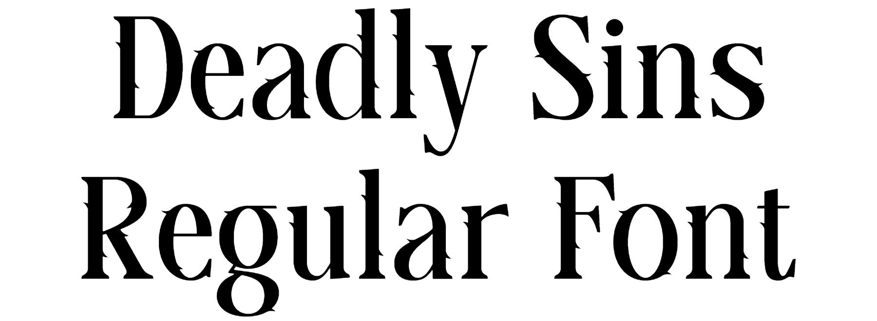 Deadly Sins Regular Font Download