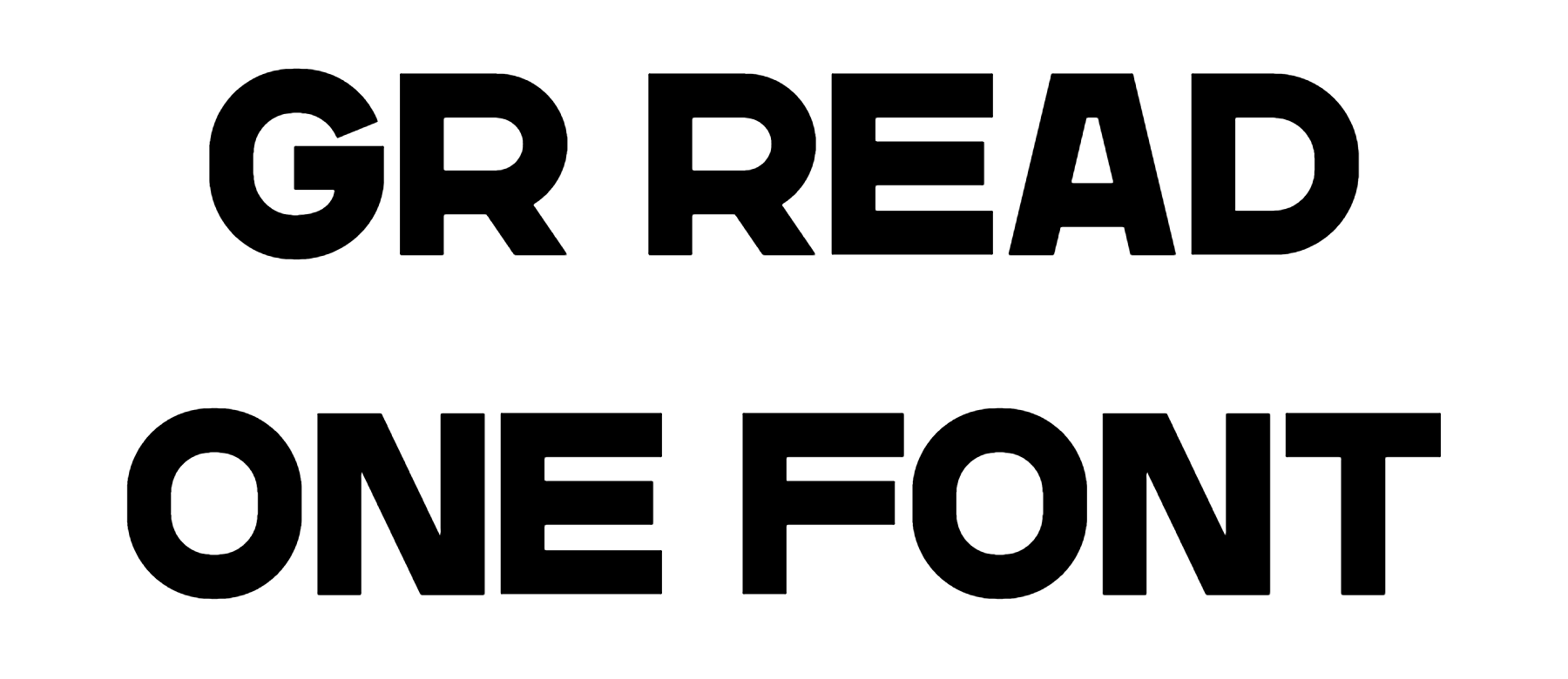 GR Read One Font free download