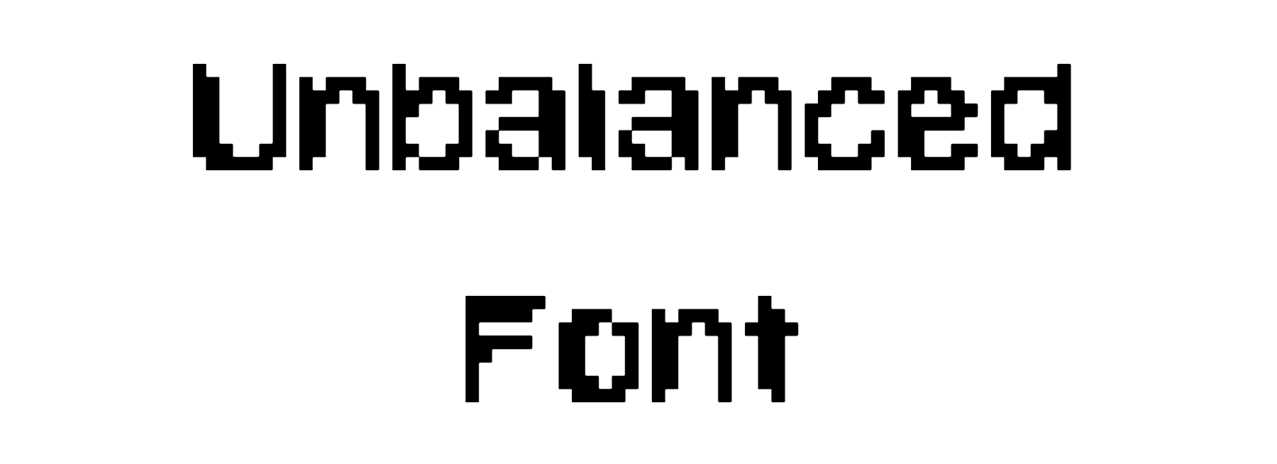 Unbalanced Font free download