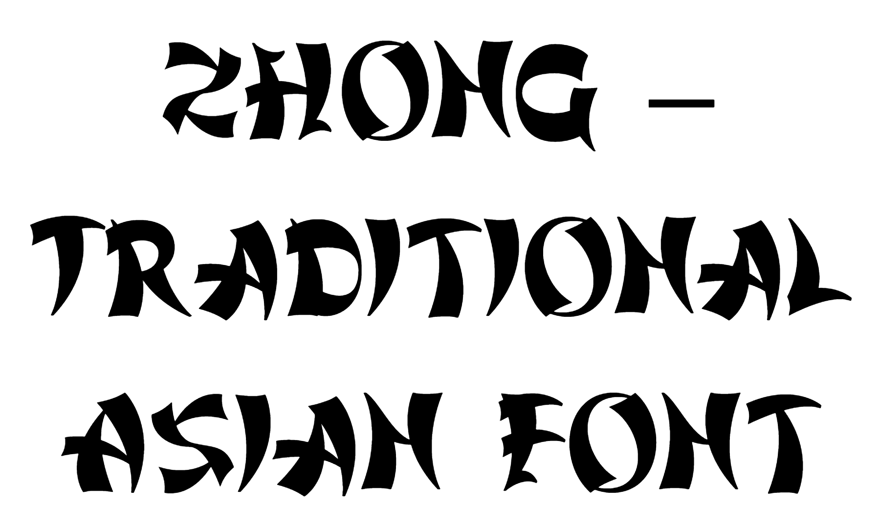 Zhong – Traditional Asian Font free download