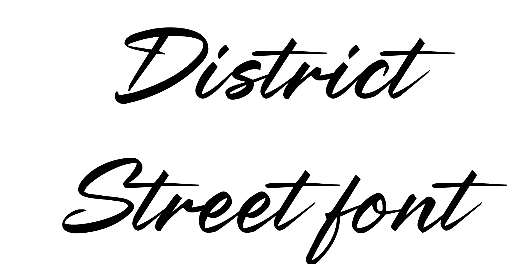 District Street font download