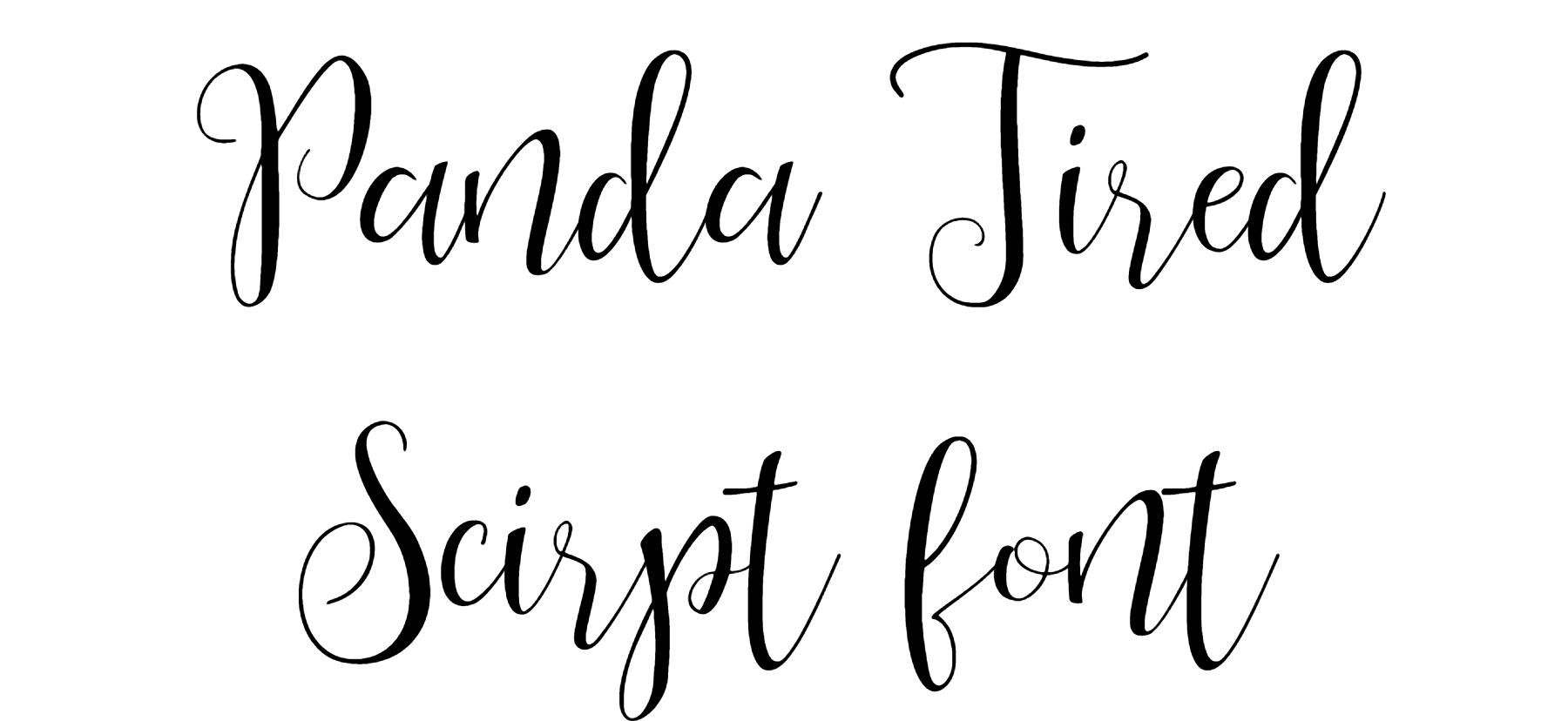 Panda Tired Scirpt font download