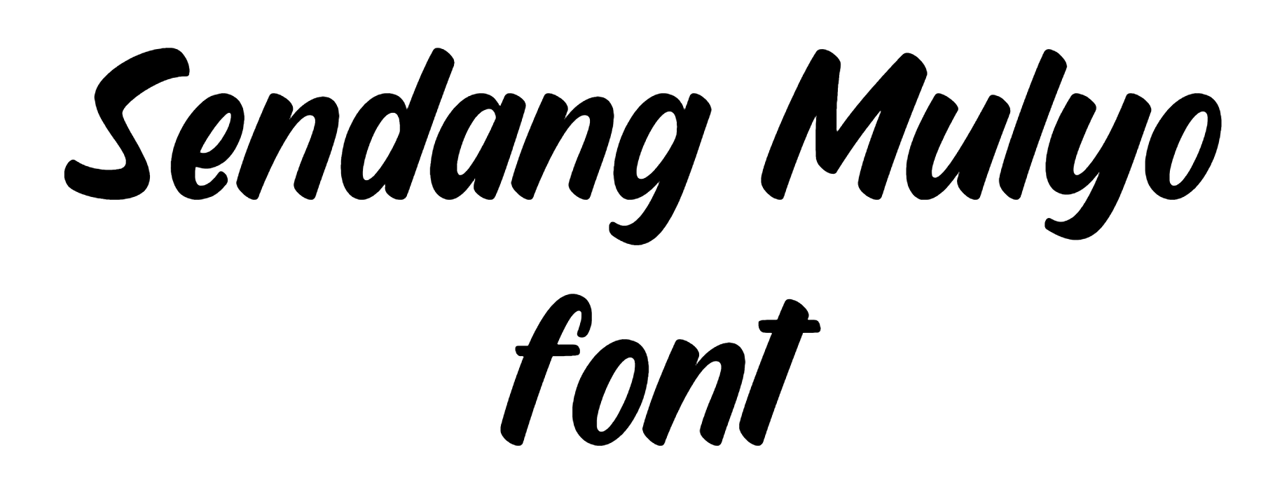 Sendang Mulyo font download