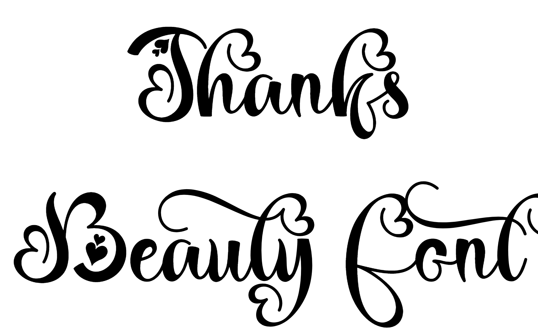 Thanks Beauty font download