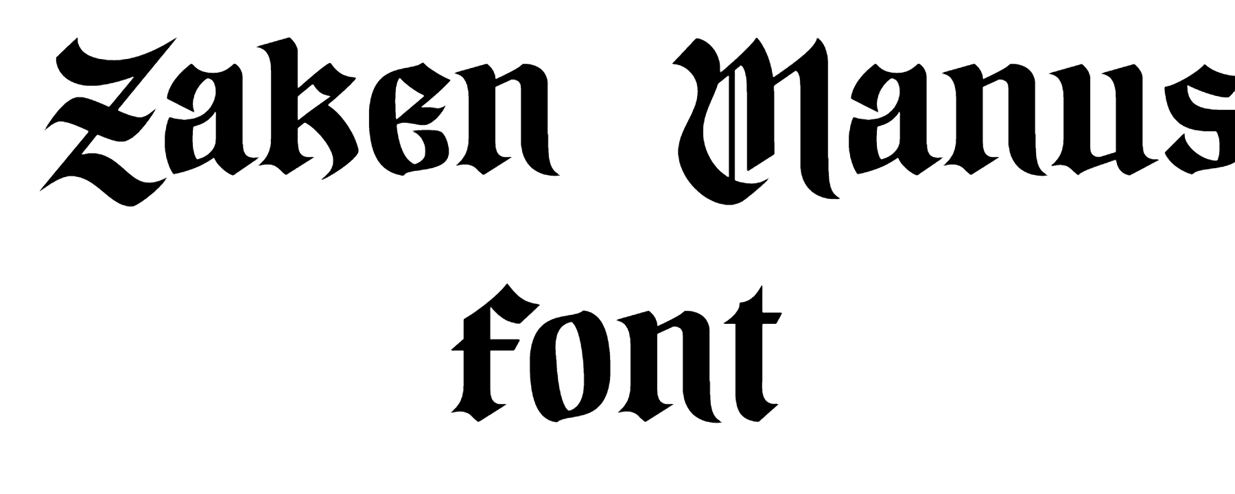 Zaken Manus font download