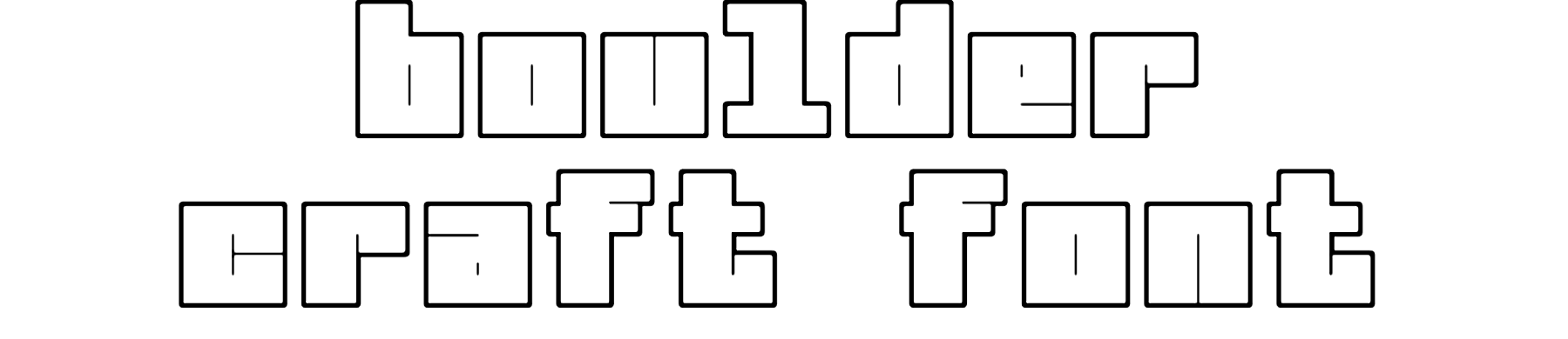 boulder craft font Download