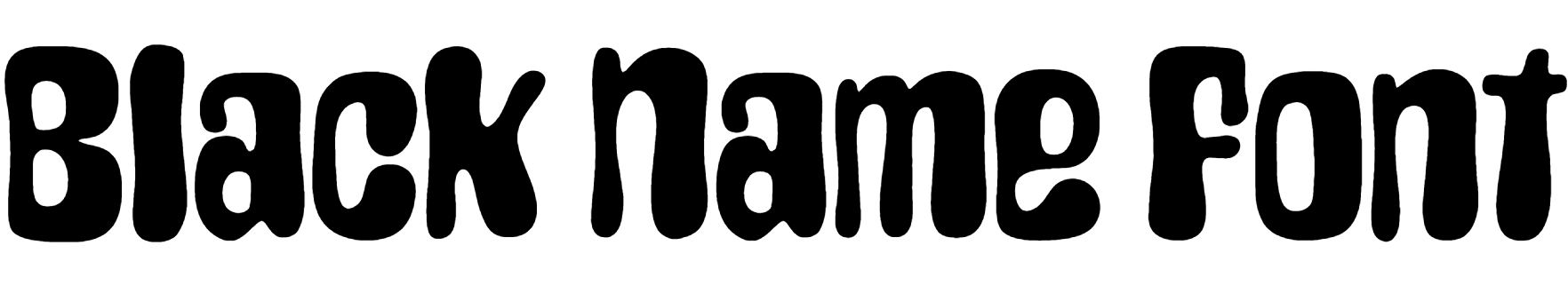 Black Name Font Download
