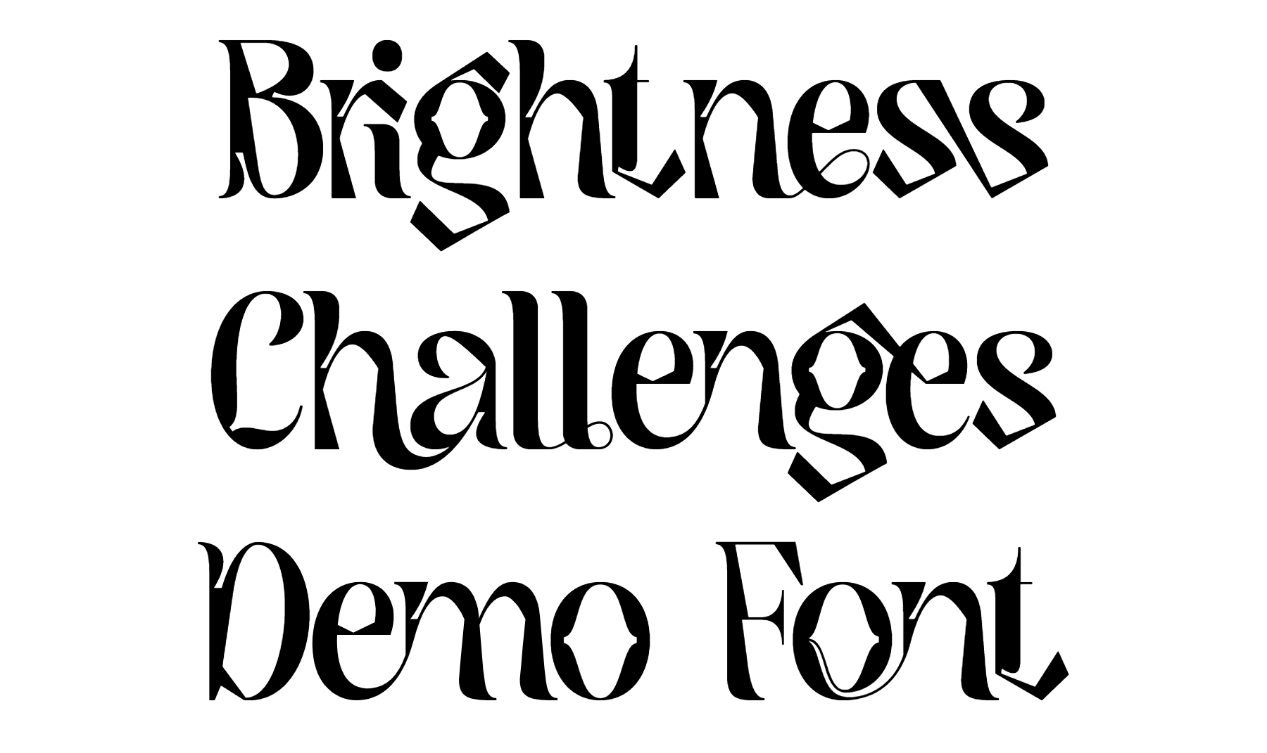 Brightness Challenges Demo Font Download