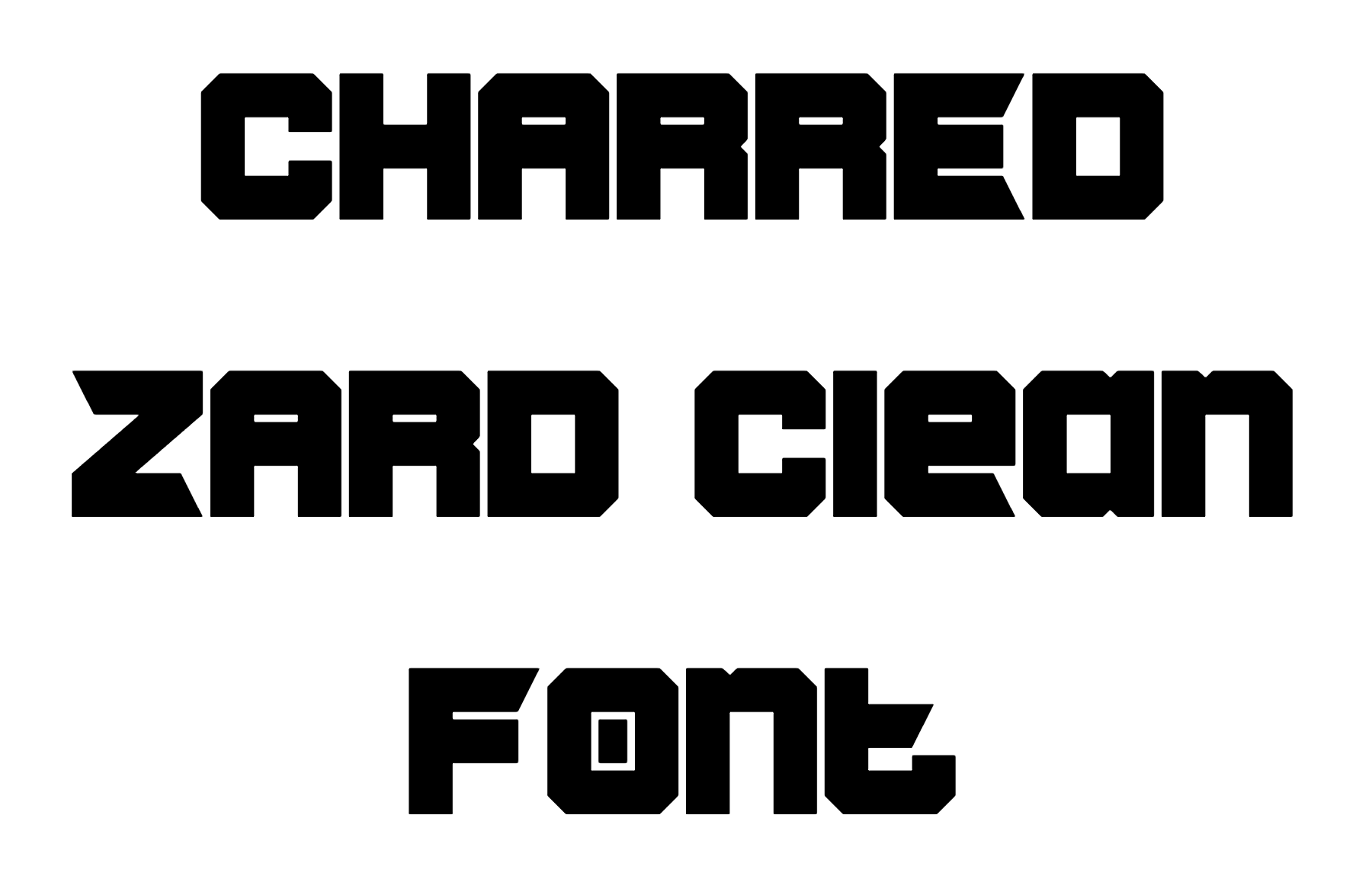 CHARRED ZARD Clean Font Download