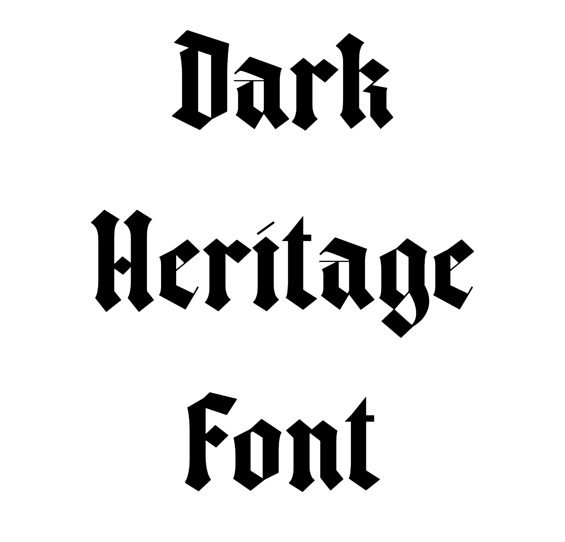 Dark Heritage Font Download