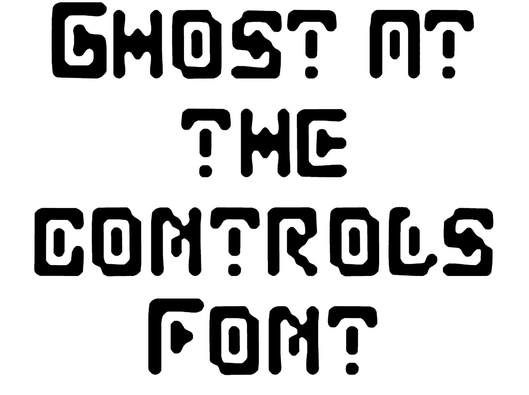 Ghost at the controls Font download