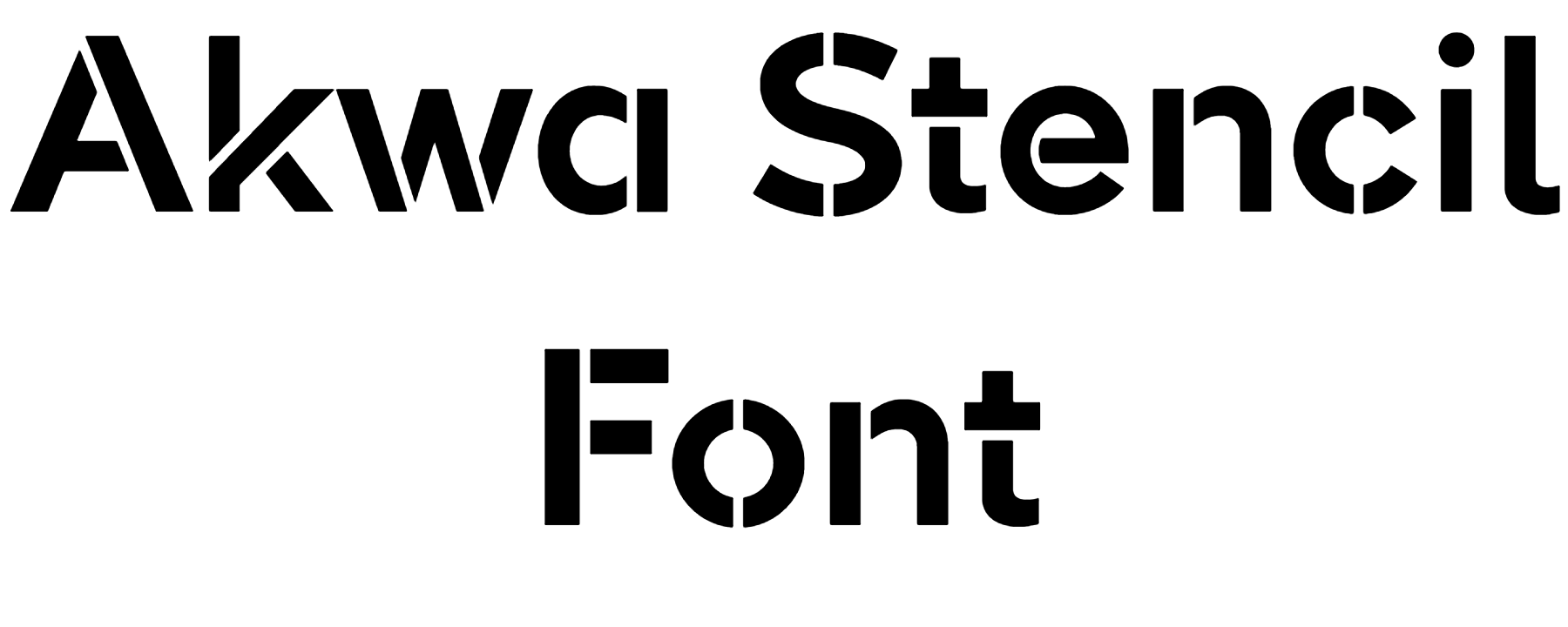Akwa Stencil Font Download