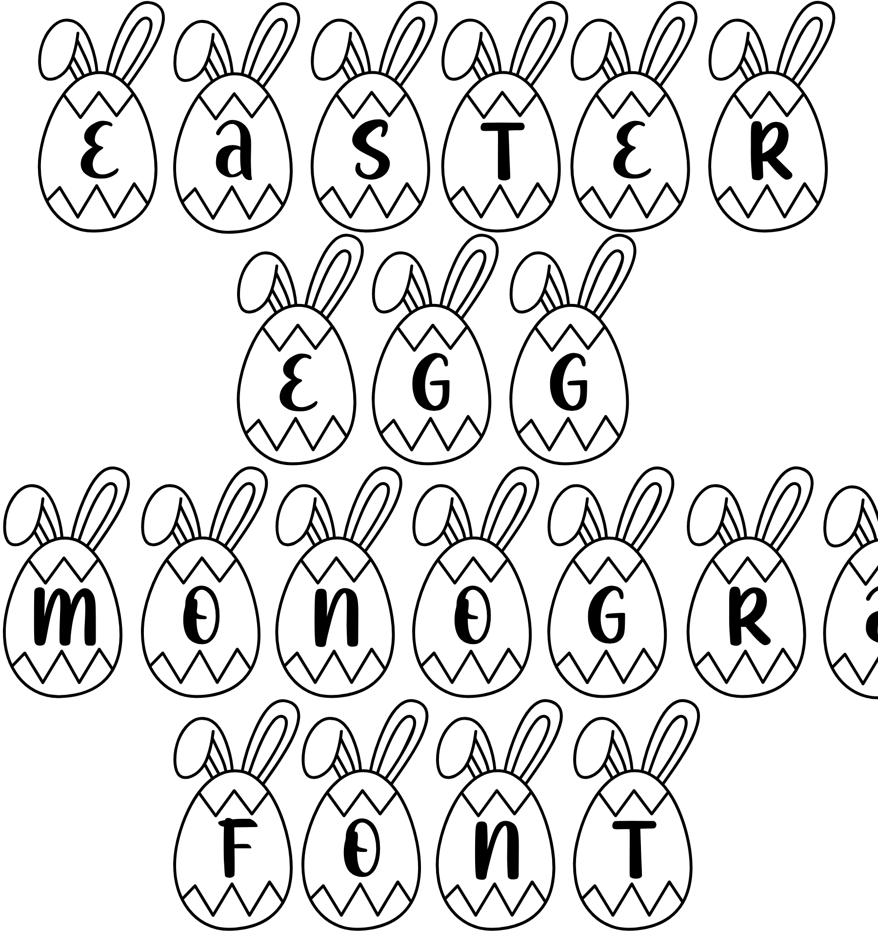 Easter Egg Monogram Font Download