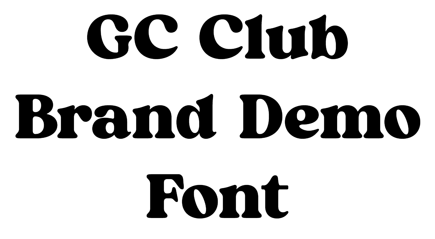 GC Club Brand Demo Font Download