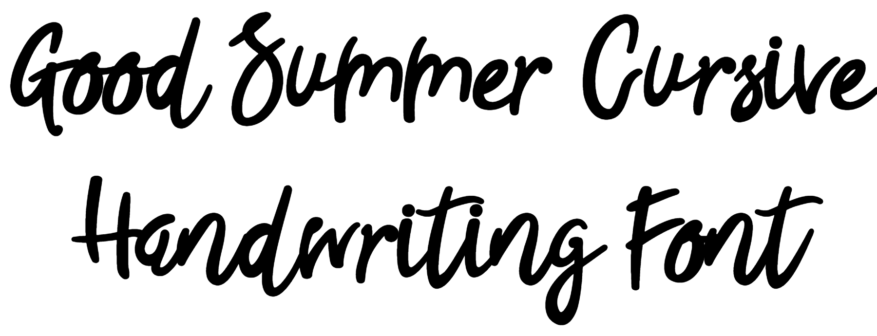 Good Summer Cursive Handwriting Font Download